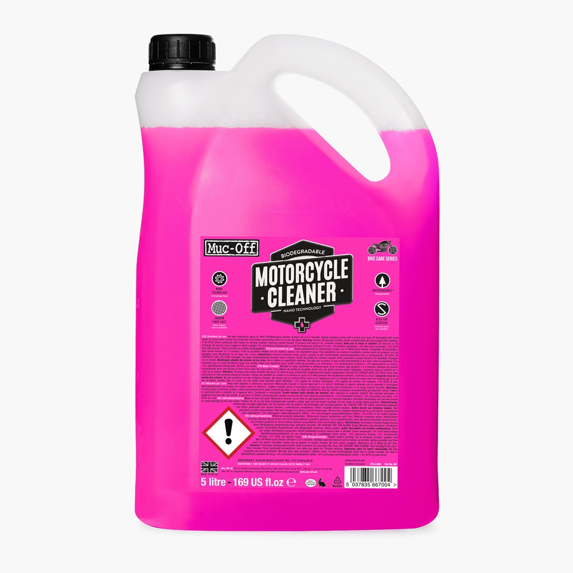Detergente Moto Formato Officina Muc-Off Nano Tech Motorcycle Cleaner 5L, articolo 53090 — Moon Bike