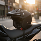 Airoh TRR S Casco Jet Trial Urban HPC Nero Opaco – ECE 22.06 Ultraleggero 850g - Moon Bike - Vista 4