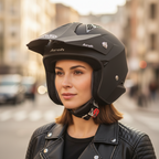 Airoh TRR S Casco Jet Trial Urban HPC Nero Opaco – ECE 22.06 Ultraleggero 850g - Moon Bike - Vista 6