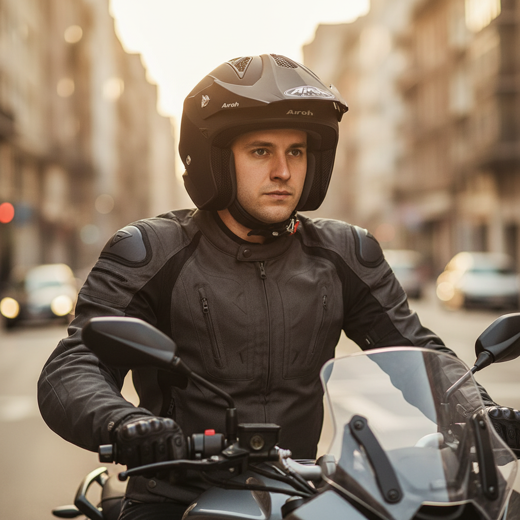Airoh TRR S Casco Jet Trial Urban HPC Nero Opaco – ECE 22.06 Ultraleggero 850g - Moon Bike - Vista 7