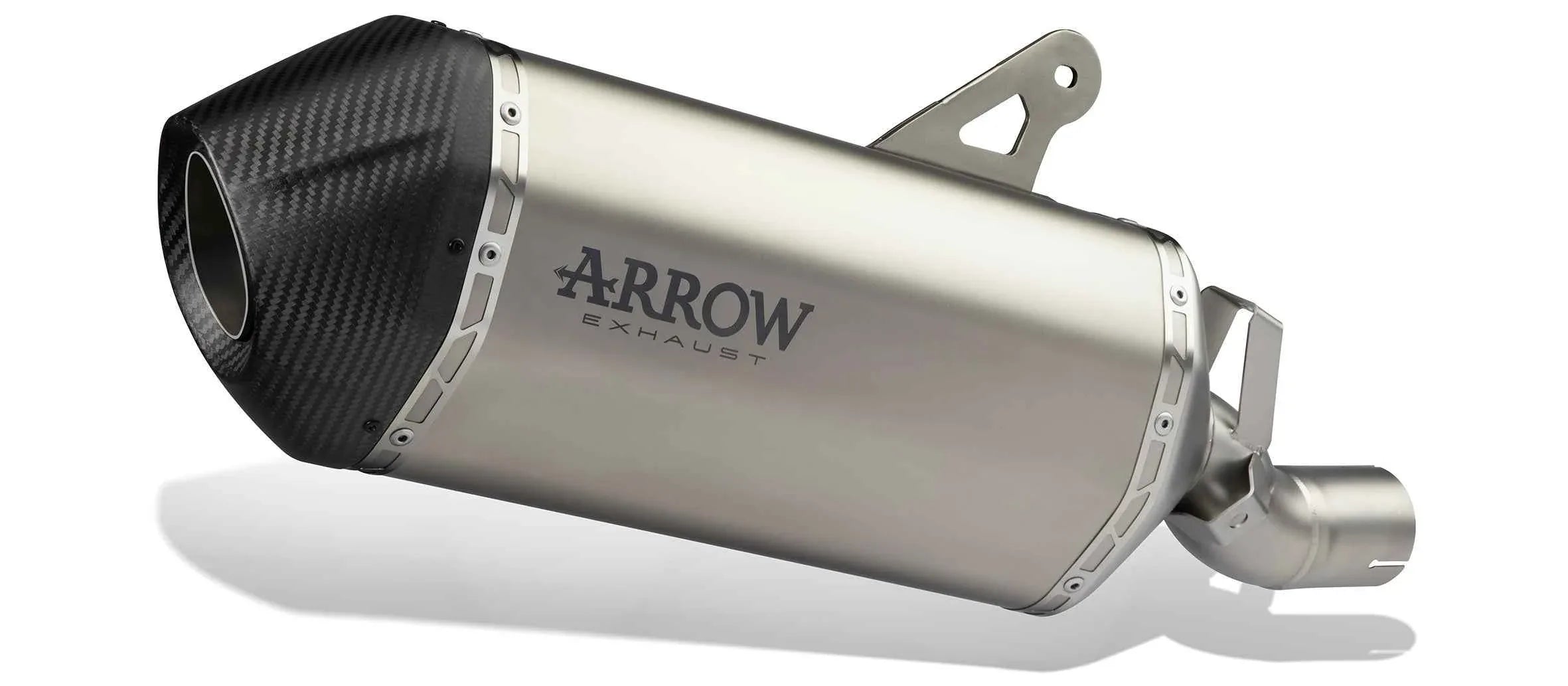 Terminale Sonora titanio Dark con fondello carby per Honda Africa Twin CRF 1100 L 2020/2023 - Arrow (72012SKN)