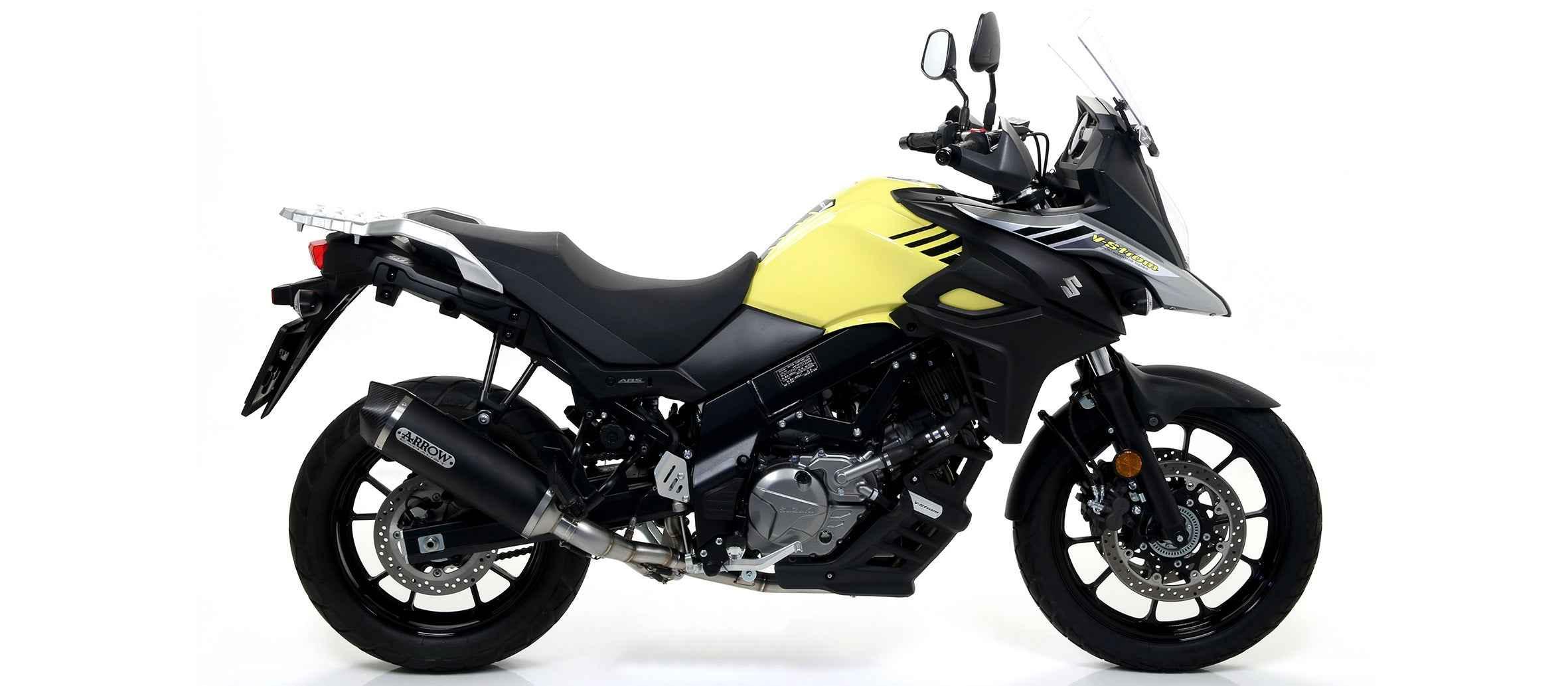 Terminale Race-Tech alluminio Dark con fondello carby per Suzuki V-STROM 650 2017/2020 - Arrow (72622AKN)