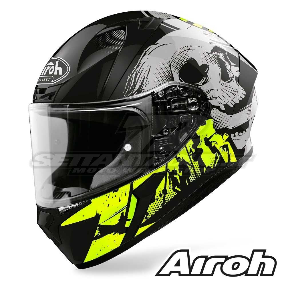 Airoh Airoh Valor Akuna Casco Integrale Giallo Lucido XL – HRT 5 Stelle SHARP ECE 22.05 Giallo Caschi integrali - Moon Bike - Vista 1