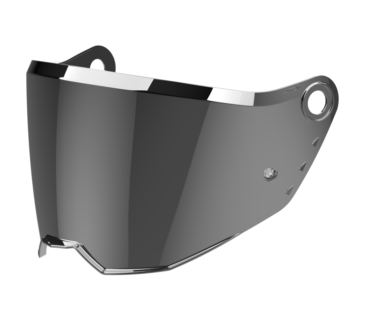 Visiera argento specchiata originale Airoh 05CM2AG per casco Commander 2, ricambio della visiera esterna