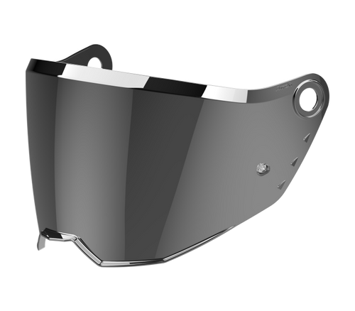 Visiera argento specchiata originale Airoh 05CM2AG per casco Commander 2, ricambio della visiera esterna
