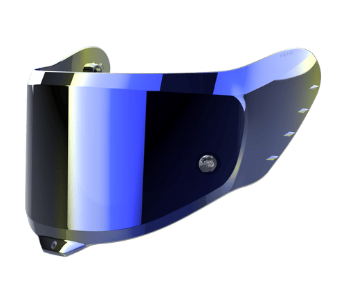 Visiera blu specchiata originale Airoh 05GP8BL per casco GP 800 e GP 800 FIM, ricambio della visiera esterna