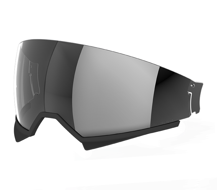 Visiera parasole argento specchiato originale Airoh 05IKOMSL per casco Kombakt, foto ufficiale del ricambio