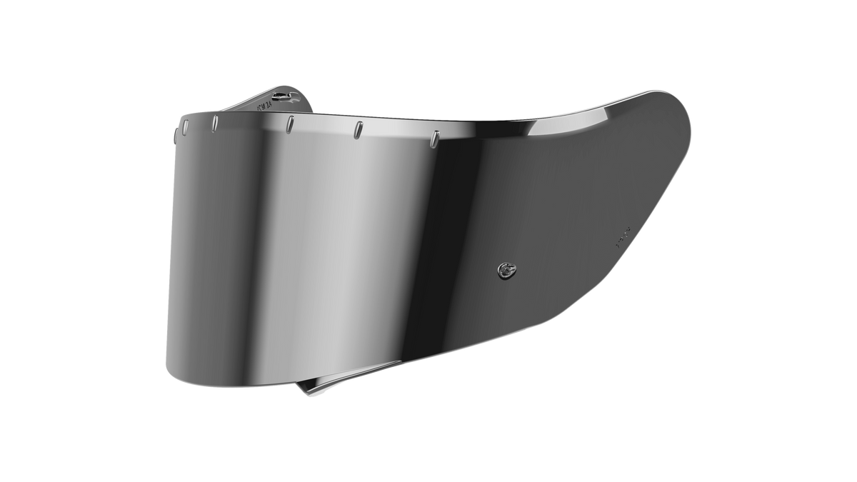 Visiera argento specchiata originale Airoh 05SPKSL per casco Connor e Spark 2, ricambio della visiera esterna
