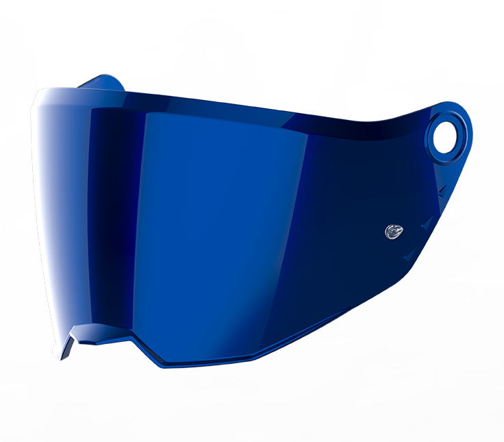 Visiera blu specchiata originale Airoh 05VBABL per casco Bandit (BADX-X), ricambio della visiera esterna