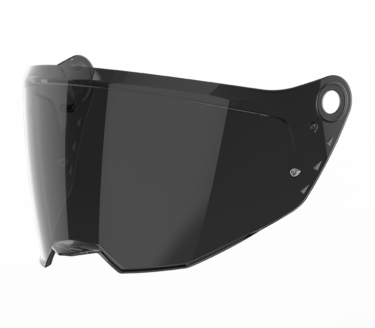 Visiera fumé scuro originale Airoh 05VBAFS per casco Bandit (BADX-X), ricambio della visiera esterna