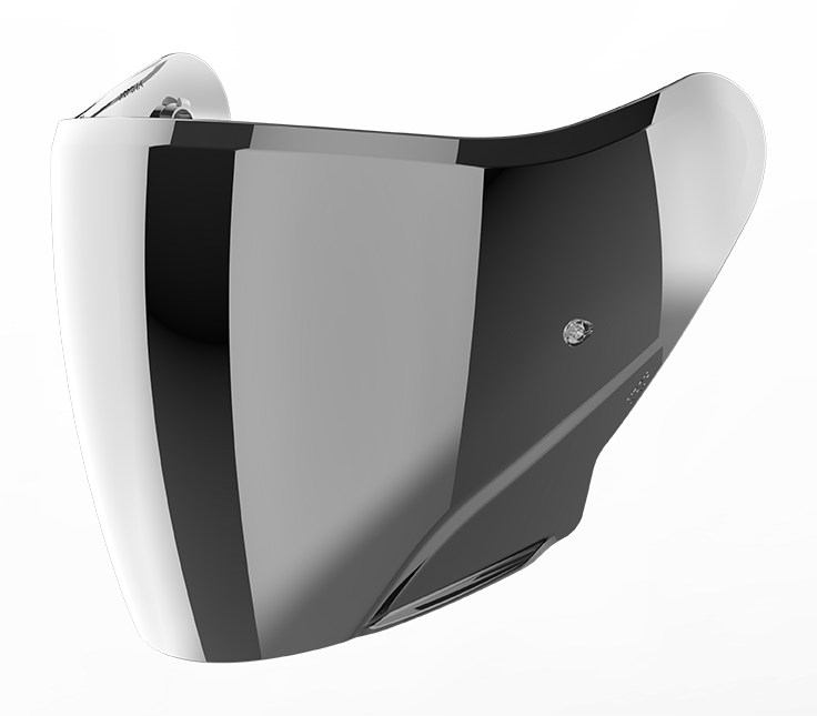 Visiera argento specchiata originale Airoh 05VH21AG per casco H 21, ricambio della visiera esterna