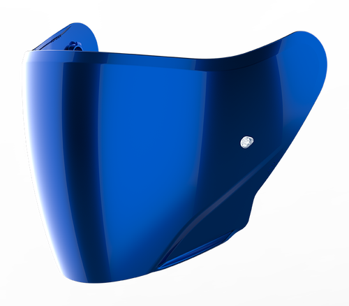 Visiera blu specchiata originale Airoh 05VH21BL per casco H 21, ricambio della visiera esterna