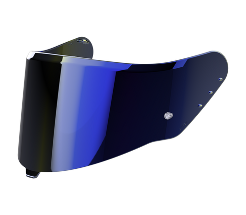 Visiera blu specchiata originale Airoh 05VMTXBL per casco Matryx, ricambio della visiera esterna