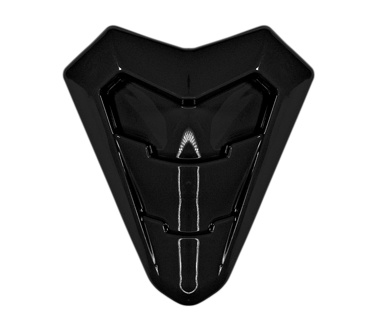Bottone Presa d'Aria Mentoniera Nero Lucido originale Airoh 15ESF147BG per casco Commander 2, foto ufficiale del ricambio