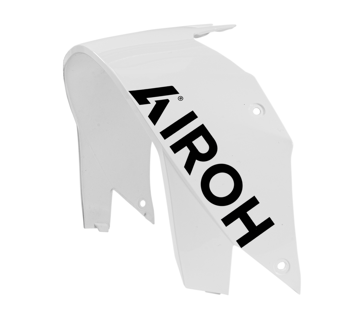 Spoiler Aerodinamico Bianco Lucido originale Airoh 15ESF162WS-15ESF162WL per casco GP 800 FIM, foto ufficiale del ricambio
