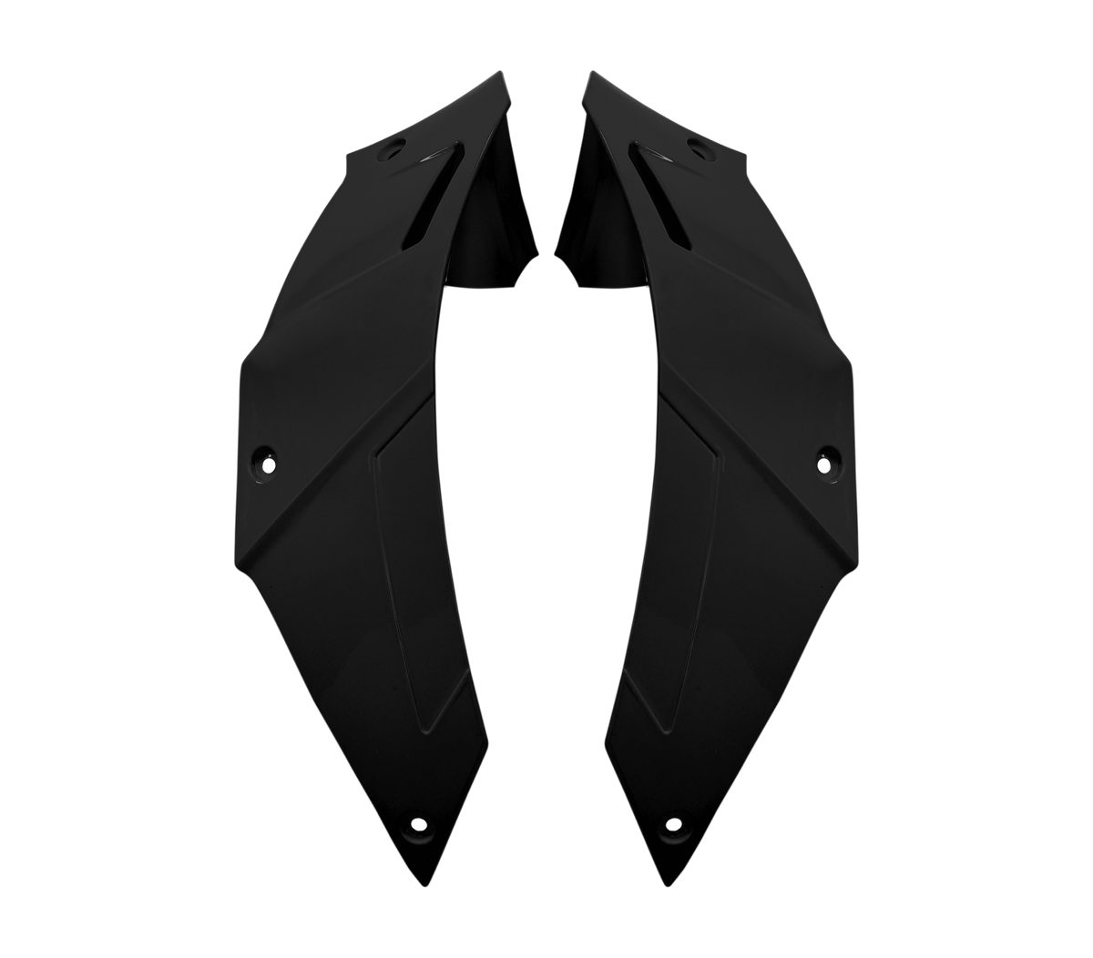 Kit Spoiler Laterali DX e SX Nero Lucido originale Airoh 15ESF168BG per casco GP 800, foto ufficiale del ricambio