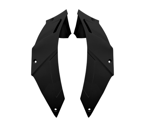 Kit Spoiler Laterali DX e SX Nero Opaco originale Airoh 15ESF168E per casco GP 800, foto ufficiale del ricambio