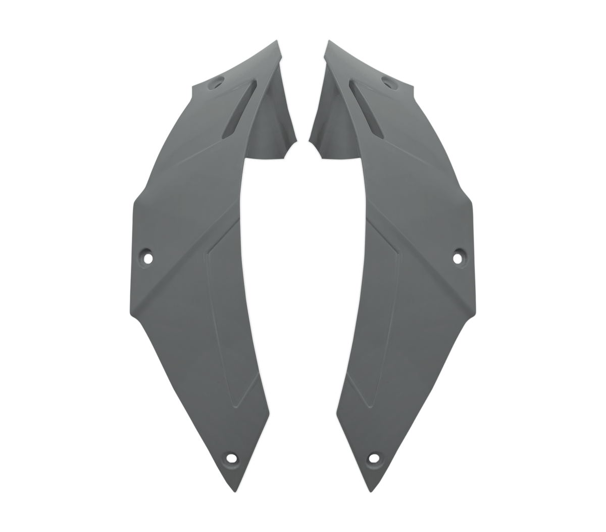 Kit Spoiler Laterali DX e SX Grigio Opaco Pantone 9C originale Airoh 15ESF168G per casco GP 800, foto ufficiale del ricambio