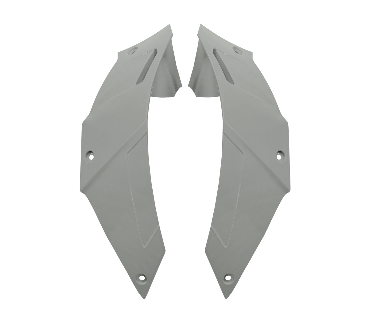 Kit Spoiler Laterali DX e SX Grigio Lucido Pantone 6C originale Airoh 15ESF168GC6 per casco GP 800, foto ufficiale del ricambio