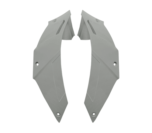 Kit Spoiler Laterali DX e SX Grigio Lucido Pantone 6C originale Airoh 15ESF168GC6 per casco GP 800, foto ufficiale del ricambio
