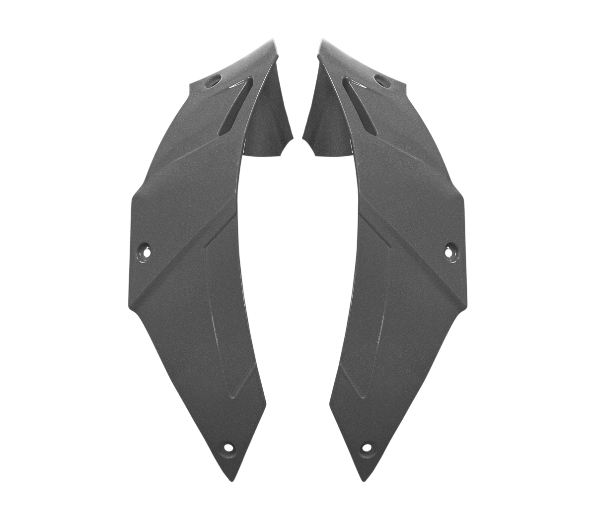 Kit Spoiler Laterali DX e SX Grigio Metallizzato Lucido originale Airoh 15ESF168GM per casco GP 800, foto ufficiale del ricambio