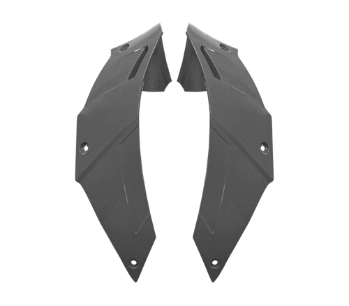 Kit Spoiler Laterali DX e SX Grigio Metallizzato Lucido originale Airoh 15ESF168GM per casco GP 800, foto ufficiale del ricambio