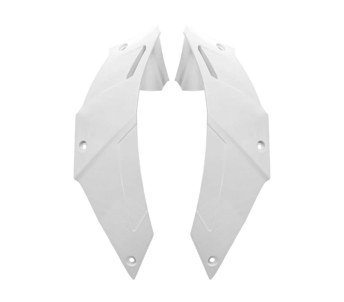 Kit Spoiler Laterali DX e SX Bianco Lucido originale Airoh 15ESF168W per casco GP 800, foto ufficiale del ricambio