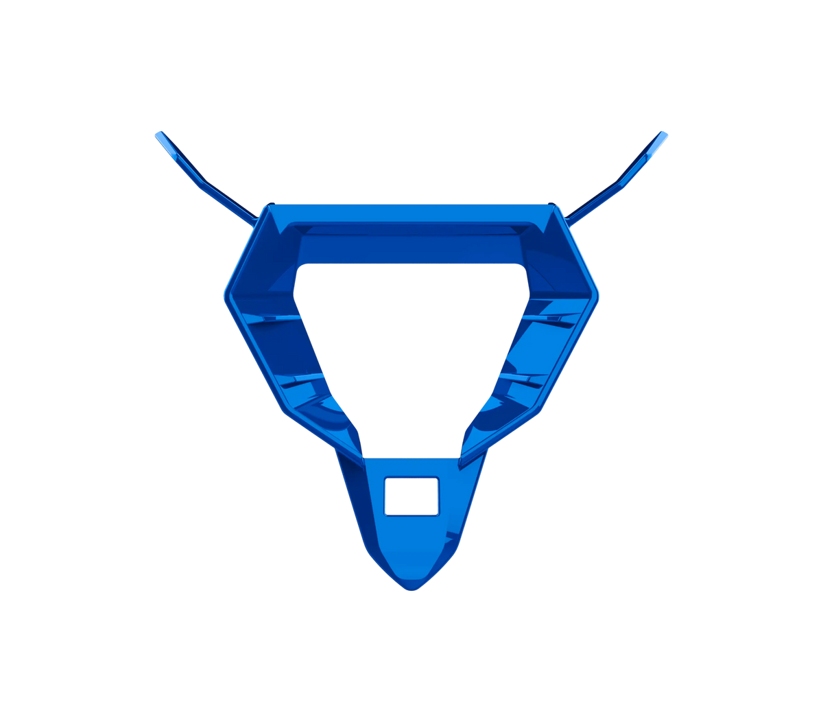 Base Presa d'Aria Mentoniera Blu Lucido originale Airoh 15PRN102B per casco Twist 3, foto ufficiale del ricambio
