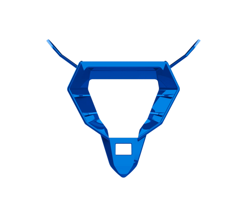 Base Presa d'Aria Mentoniera Blu Lucido originale Airoh 15PRN102B per casco Twist 3, foto ufficiale del ricambio