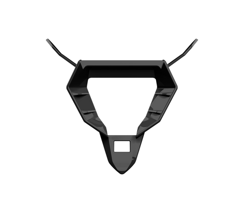 Base Presa d'Aria Mentoniera Nero Lucido originale Airoh 15PRN102BG per casco Twist 3, foto ufficiale del ricambio