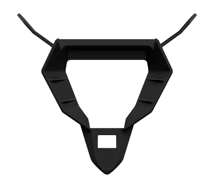 Base Presa d'Aria Mentoniera Nero Opaco originale Airoh 15PRN102E per casco Twist 3, foto ufficiale del ricambio
