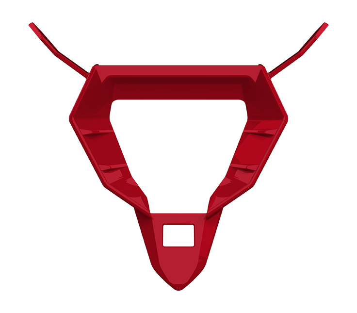 Base Presa d'Aria Mentoniera Rosso Lucido originale Airoh 15PRN102R per casco Twist 3, foto ufficiale del ricambio