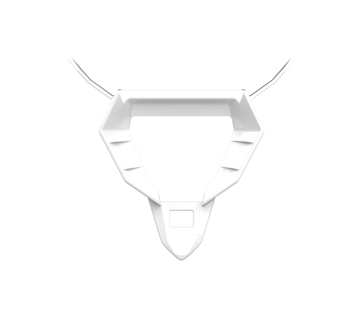 Base Presa d'Aria Mentoniera Bianco Lucido originale Airoh 15PRN102W per casco Twist 3, foto ufficiale del ricambio