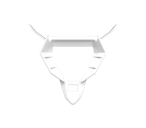 Base Presa d'Aria Mentoniera Bianco Lucido originale Airoh 15PRN102W per casco Twist 3, foto ufficiale del ricambio
