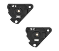 Kit Placchette Visiera DX e SX originale Airoh 15SON046, colore nero, per casco Bandit, foto ufficiale del ricambio