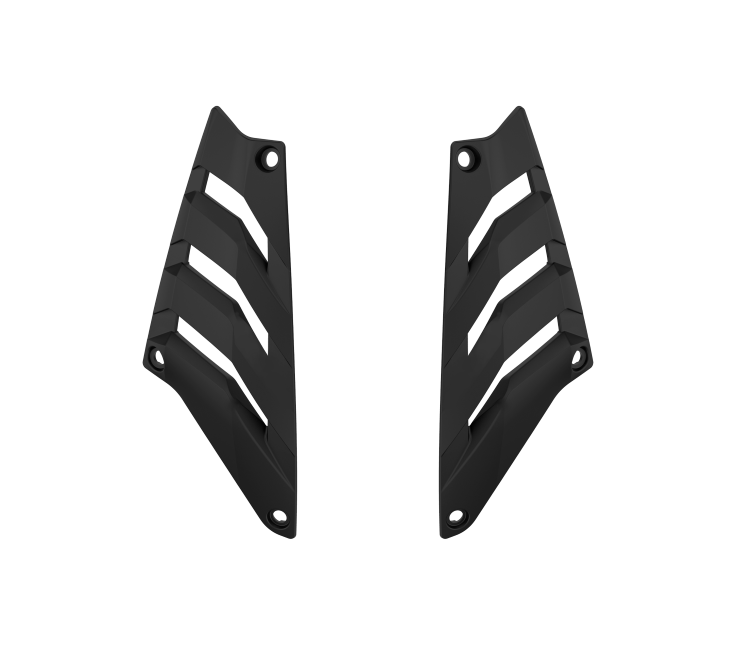 Kit Prese d'Aria Superiori Nere Opache originale Airoh 6904 per casco Aviator 3, foto ufficiale del ricambio