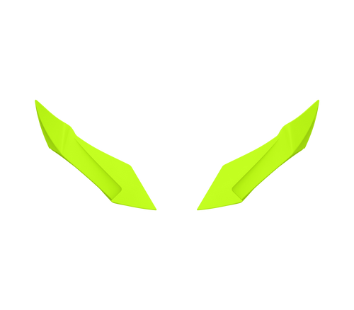 Kit Spoiler Posteriori Gialli originale Airoh 6912 per casco Aviator 3, foto ufficiale del ricambio