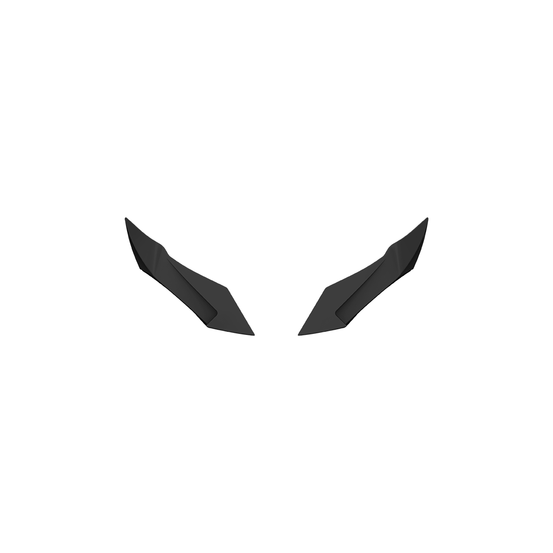 Kit Spoiler Posteriori Neri Opachi originale Airoh 6914 per casco Aviator 3, foto ufficiale del ricambio