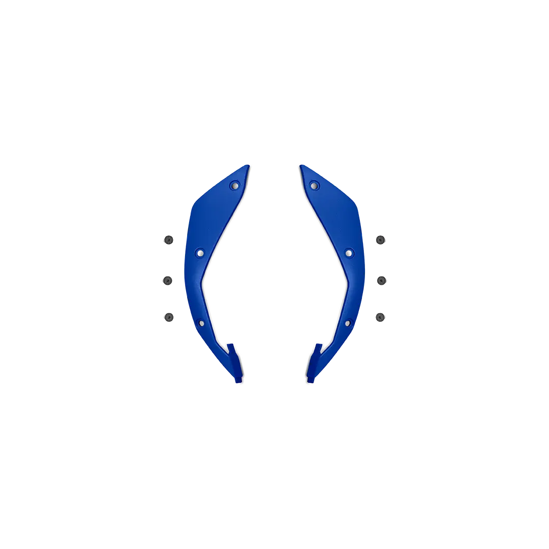 Kit Placche Laterali Blu con Viti originale Airoh 7087-7090 per casco Aviator 3 e Aviator 3 Evo, foto ufficiale del ricambio