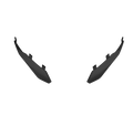 Kit Spoiler Posteriori Neri Opachi originale Airoh 7273 per casco Twist 3, foto ufficiale del ricambio