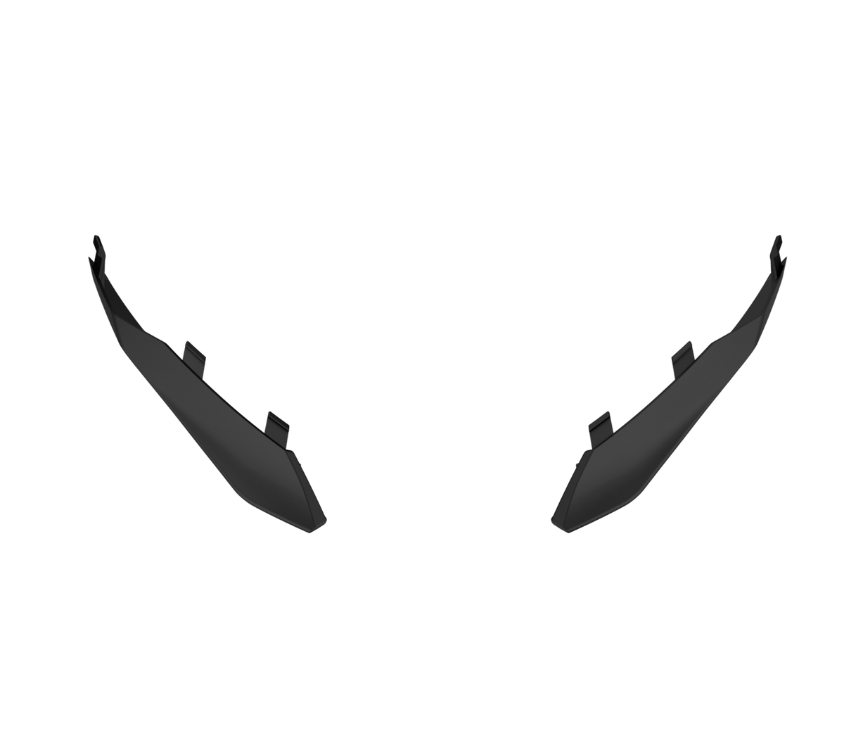 Kit Spoiler Posteriori Neri Opachi originale Airoh 7273 per casco Twist 3, foto ufficiale del ricambio
