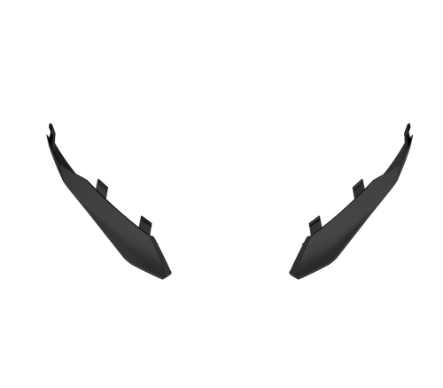 Kit Spoiler Posteriori Neri Opachi originale Airoh 7273 per casco Twist 3, foto ufficiale del ricambio
