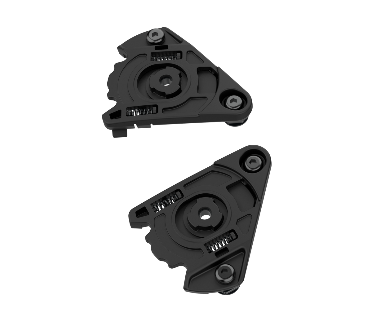 Kit Sottoplacche Visiera originale Airoh 7293, colore nero, per casco Commander 2, foto ufficiale del ricambio