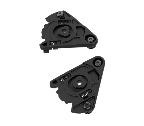 Kit Sottoplacche Visiera originale Airoh 7293, colore nero, per casco Commander 2, foto ufficiale del ricambio