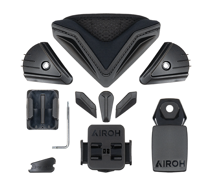 Scatola Ricambi originale Airoh 7300 per casco Commander 2, foto ufficiale del ricambio