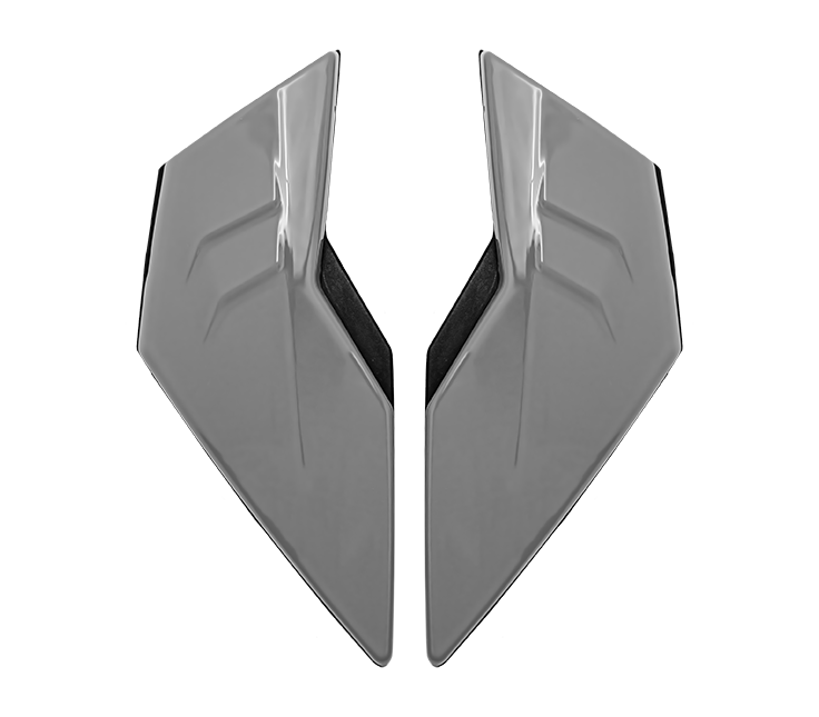 Kit Prese d'Aria Superiori Grigio Cemento Lucido originale Airoh 7508 per casco Kombakt, foto ufficiale del ricambio