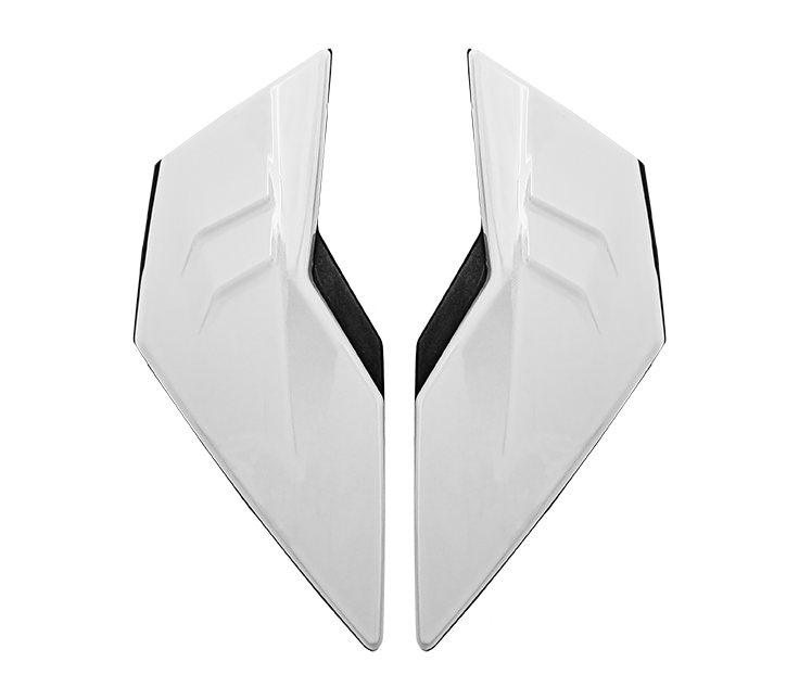Kit Prese d'Aria Superiori Bianco Lucido originale Airoh 7509 per casco Kombakt, foto ufficiale del ricambio