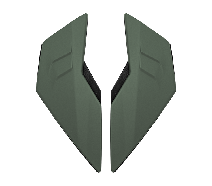 Kit Prese d'Aria Superiori Verde Militare Opaco originale Airoh 7511 per casco Kombakt, foto ufficiale del ricambio