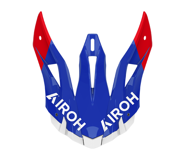 Frontino Shield Blu/Rosso Lucido originale Airoh AV22S18F per casco Aviator ACE 2, foto ufficiale del ricambio