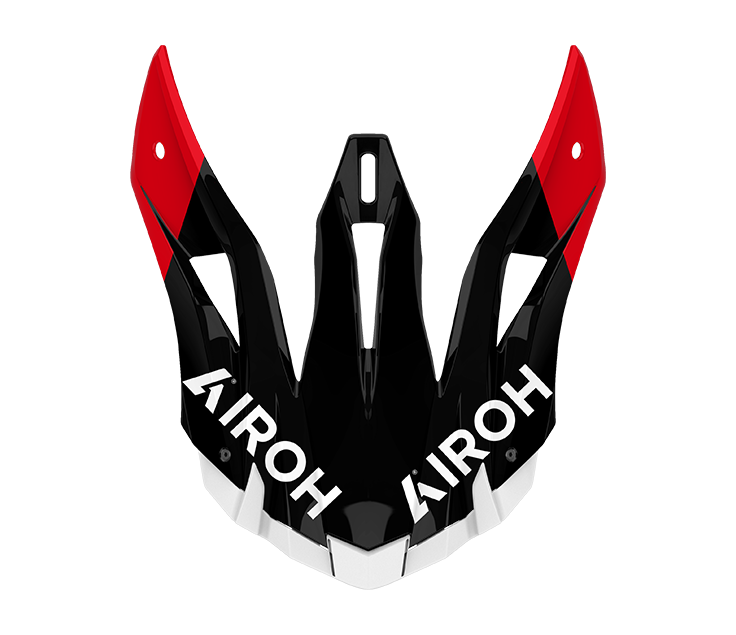 Frontino Shield Rosso Lucido originale Airoh AV22S55F per casco Aviator ACE 2, foto ufficiale del ricambio
